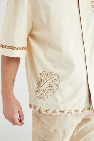 Overhemd - Beige en bruin