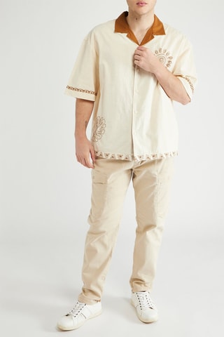 Overhemd - Beige en bruin