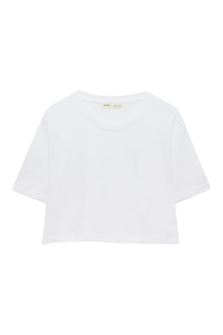 Cropped T-shirt - Wit