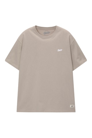 T-shirt - Taupe en Wit