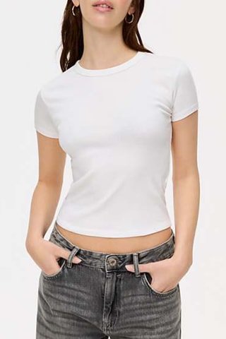 T-shirt cropped - Blanc