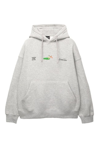 Sweater met Capuchon - Gemêleerd Grijs