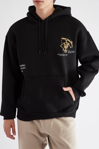 Sweater met Capuchon - Zwart