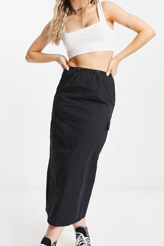 Rechte Rok Hoge Taille - Zwart