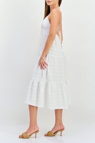 Mouwloze midi-jurk - Wit