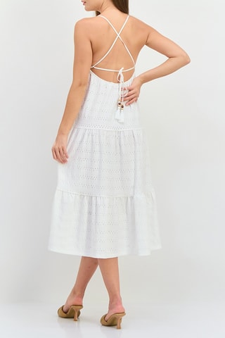 Mouwloze midi-jurk - Wit