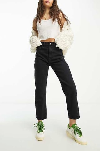 Jeans mom fit - Zwart
