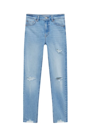 7/8 Jeans Slim Fit Blauw