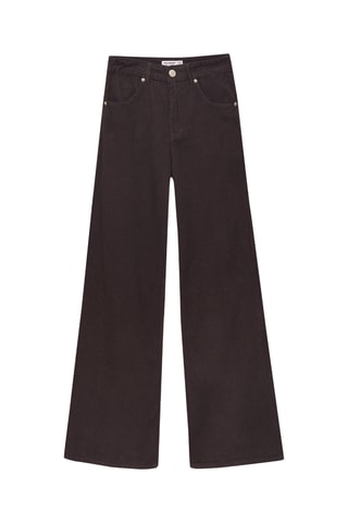 Broek Wide Legs - Bruin