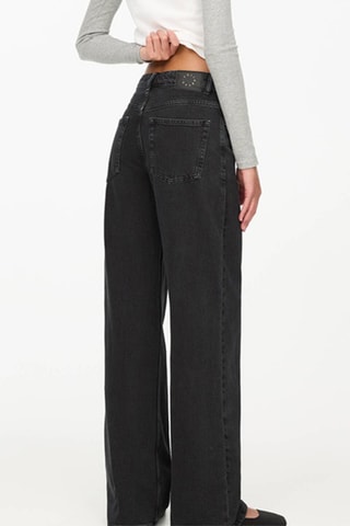 Jeans wide legs - Zwart