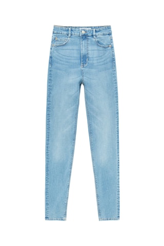 Jeans Skinny Hoge Taille Blauw