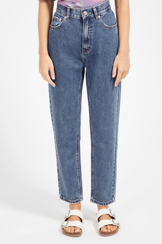 Jeans Mom Fit Marineblauw