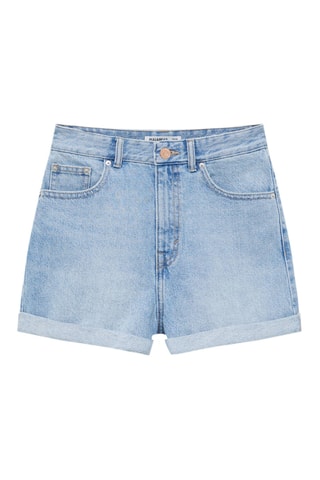 Spijkerbermuda Blauw
