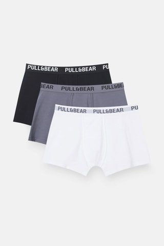 3 Boxers - zwart, wit en grijs
