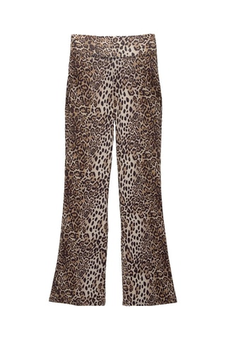 Broek flare cut model- Beige