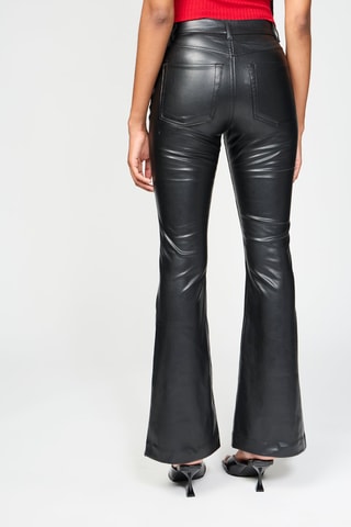 Broek Skinny Flare Hoge Taille - Zwart
