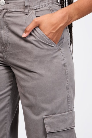 7/8 Broek met Hoge Taille - Grijs