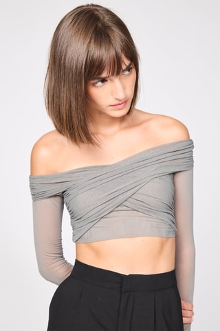 Crop Top - Grijs