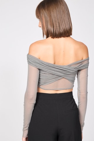 Crop Top - Grijs