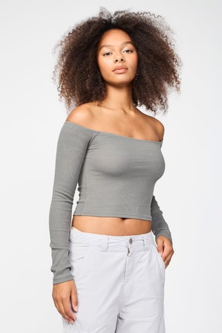 Crop Top - Grijs