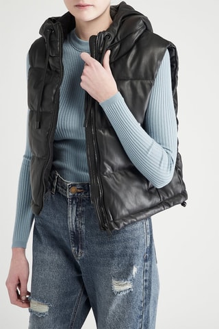 Bodywarmer met Capuchon - Zwart