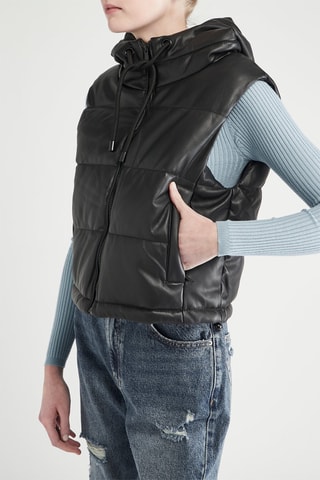 Bodywarmer met Capuchon - Zwart