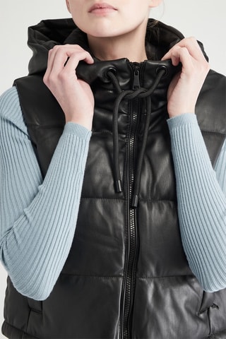 Bodywarmer met Capuchon - Zwart