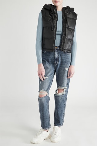 Bodywarmer met Capuchon - Zwart