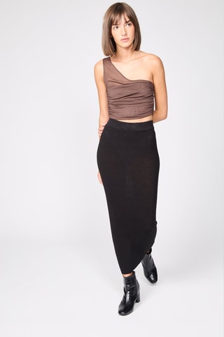 Lange Rok Hoge Taille - Zwart