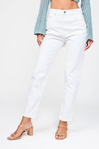 Jeans mom fit - Wit