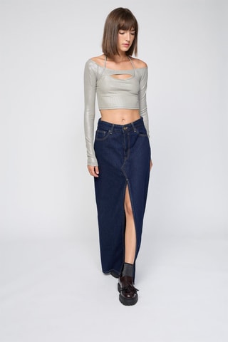 Crop top - Zilverkleurig