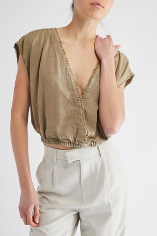 Linnen Top - Beige