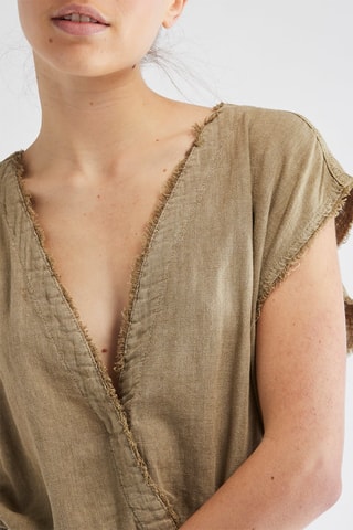 Linnen Top - Beige
