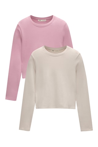 2 T-shirts - Roze en Wit
