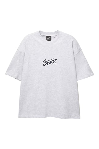 T-shirt - Gemêleerd Lichtgrijs