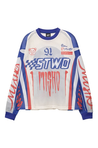 T-shirt - Kobaltblauw en Wit
