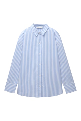 Blouse - Hemelsblauw en Wit