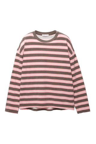 T-shirt - Roze en donkerbruin