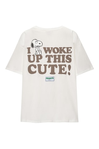 T-shirt Snoopy Snoopy en The Peanuts - Wit