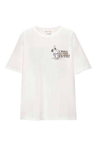 T-shirt Snoopy Snoopy en The Peanuts - Wit