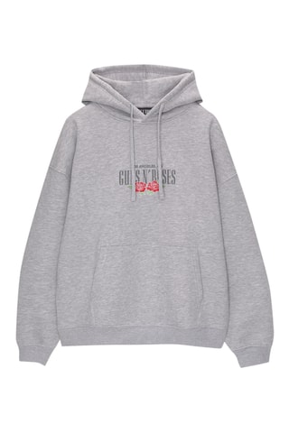 Sweater met Capuchon - Gemêleerd Lichtgrijs