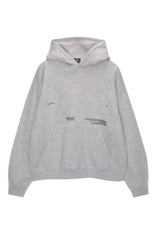 Sweater met Capuchon - Gemêleerd Lichtgrijs