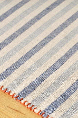 Mantel rectangular - Azul y blanco