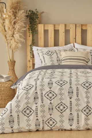 Parure de couette en coton - 57 fils/cm² - Anthracite