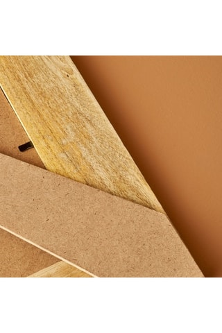 Marco de fotos de madera de mango - Natural y blanco - 20 x 2 x 25 cm