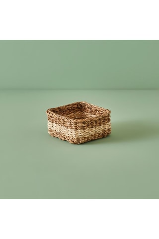 Cesta - Marrón - 18 x 18 x 8 cm