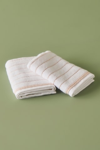 2 toallas de tocador - Beige - 30 x 30 cm