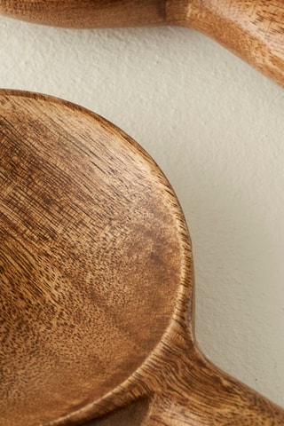Cubiertos para ensalada de madera de mango - 28 x 8 cm