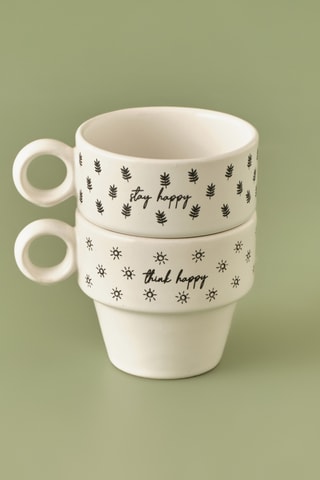 2 tazas de café de cerámica - 105 ml
