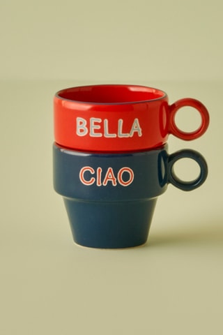 2 tazas de café de cerámica - 105 ml